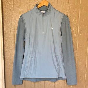 Louis Castel Quarter-Zip turtleneck sweater pullover in light blue size 105